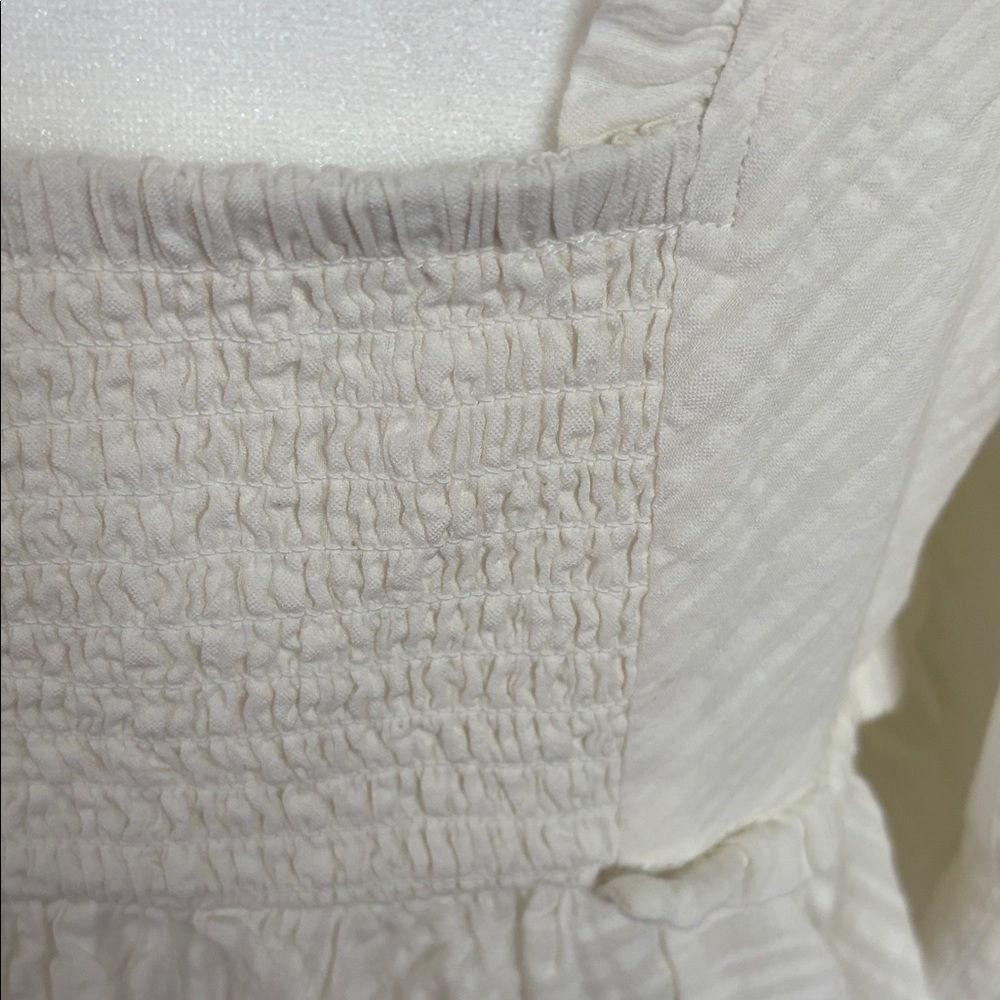 FREE. PEOPLE. Elegant White Ruffled Women's Top size XS - Picture 9 of 10